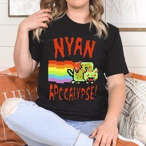 Nyan Cat Apocalypse Shirt Cute Kitty Internet Meme Shirt